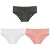 3PCS/Set Women's Panties Cotton Underwear Solid Color Briefs Girls Low-Rise Soft Panty Women Underpants Female