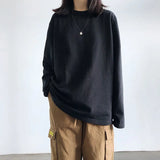 Rose Red Cartoon Letter Print Sweatshirt Vintage Streetwear Fashion Tops 2021 New O-neck Casual Teens Clothes Goth