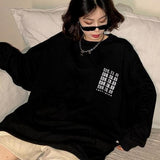 Basic Oversized T-shirt Women Harajuku Black Long Sleeve Tees Korean Fashion Streetwear Kpop Tshirt Female Casual