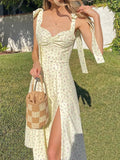 Summer Floral Print Midi Dress- Outfit