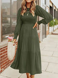 Summer Pleated Dress Women Long Party Dress Ladies Flying Sleeve Fashion Casual A Line Dress For