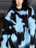 Fashion Streetwear Sweater Women Winter High Street Vintage Long Sleeve Pullover Casual Y2k Knit Loose Sweater 2023