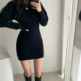 Style Elegant Autumn Mini Bodycon Dress Women Cross V Neck Long Puff Sleeve Pleated Party Dresses Robe Femme