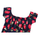Short Sleeve Retro Vintage Women Blouse Strawberry Printed Sexy Slash Neck Cotton Office Chic 2022 Shirts for