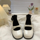 Retro High Heel Round Head Coarse Heel Single Shoes 2025 New Temperament Coarse Heel Evening Mary Jane Women's