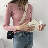 women pullover slim o-neck warm sweaters knitted korean jumper fashion women clothes pull femme poleras sueter