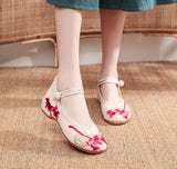 Zingj Fei Bamboo Retro Buckle Ancient Style Hanfu With Embroidered Cloth Shoes Spring And Autumn Women's Single