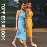 Green Cotton Mini Dress Summer for Woman Front Buttons Camisole Dress Split Square Collar Belt robe