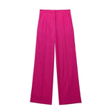 Autumn And Winter Straight Trousers Double Buckle Suit Vest Three Sets Of New Women's Fashion Commuting