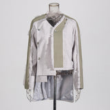 Fashion Street Trend Style Thairy Jacket 2025 Summer New Splicing Irregular Temperament Design Style