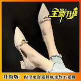 Wind Four Seasons Shoes 2025 Summer New High Heels In The Tip Of The Thick Heel With Skirt Low Single