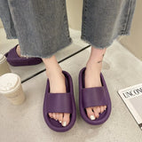 Slides 2021 Summer Fashion Designer Slide Flip Flops Candy Color Increased Thick Bottom Men Indoor Platform Sandals