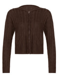 Hooded Cable Knit Cardigan- Outfit