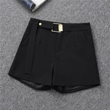 Zingj Spring And Summer Shorts Female Autumn Summer 2024 New High Waist Khaki Boot Pants Are Versatile With A Thin Korean Version Of Wide Leg