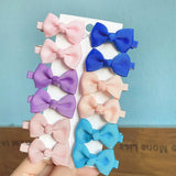 Grosgrain Ribbon Bowknot Hairpins For Cute Girls Colorful BB Hair Clips Mini Barrettes Headwear Kids Hair