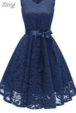 2023 Summer New Women's Lace Dresses Floral Crochet Hollow Out Vestido Patchwork Casual Slim Office Party