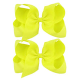 6'' Solid Color Grosgrain Ribbon Bows Hair Clips For Cute Girls Large Handmade Hairpins Barrettes Kids Hair