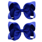 4'' Cute Solid Grosgrain Ribbon Bowknot Hair Clips For Girls Handmade Hairpins Barrettes Headwear Kids Hair