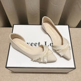 And Summer 2025 New Light-Mouthed Sharp Head Flat Side Air Fairy Evening Evening Wind Gentle Temperament Working Single