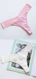pcs/Lot Plus Size Women's Cotton Panties Underwear Sexy Lace Lingerie Panty Thongs G String Tanga T-back Seamless Female