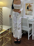 Pants Y2k Vintage Cargo Pants Women Streetwear Sweatpants Fashion Overalls Baggy Pants Drawstring Low Waist