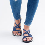 Zingj Size Summer Beach Sandals Women Clip Toe Rope Knot Flat Slippers Women- Outfit