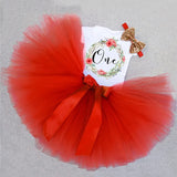 Pink My Little Girl First 1st Birthday Party Dress Tutu Cake Smash Outfits Infant Kid Dress Baby Girl Baptism Clothes 9