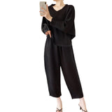Folded Straight Hair Folded Women's Fashion Autumn Suit Folded Light Luxury Temperament Fashion