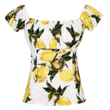 Women Vintage Blouse Tops Slash Neck Puff Sleeve 50s 60s Retro Cotton Slim Fit Streetwear Rock Punk Party