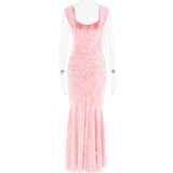 Lace Textured Strap Wrap Midi Dress-Outfit