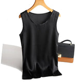 2021 Strap Top Women Halter O Neck Basic White Cami Sleeveless Satin Silk Tank Tops Women'S Summer Camisole Plus
