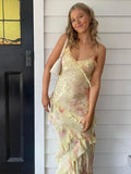 Zingj V Neck Colorful Ruffles Sling Dress Women Backless Sleeveless Slim Floor Length Robes 2024 Lady Beach Holiday Vestidos 211-1-Outfit