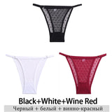 Transparent Floral Lace Panties Women Low-Waist Underpant Hollow Out Thong Female G-String Underwear Lingerie