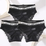 Lace Sexy Women's Panties Finetoo Mid-waist Temptation Transparent Hollow Out Underwear Female Underpants Briefs
