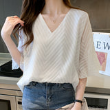 Chiffon Shirt Short-Sleeved Women's Summer Dress 2025 New Fashion Small Shirt Flared Sleeve