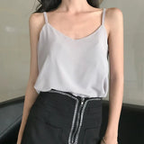 Womens Tank Tops Sleeveless Blouse Tee T shirts Summer 2021 Sexy Vest Camisole Sexy V-Neck Crop Top White Blue