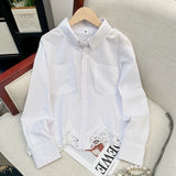 European Heavy Industry Sweaters Are Popular, White Hollowed-Out Long-Sleeved Shirts Are Popular, And 2024 New Women's Wear In Early