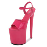 Zingj Patent Leather 20Cm High Heels Heel Sexy Waterproof Platform Hate Day Superb High Sandals Female