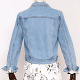 Jacket Women Green 2020 Autumn Woman Denim Jean Womens Coats Basic Jackets Female Slim Stretch Short Coat Feminina