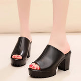 Mouth High And Fitting Room Slippers Summer Wearing Rough And Waterproof Table Comfortable Cool Slippers Large Size 40-43