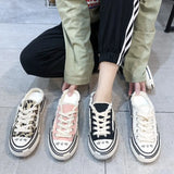 Casual Shoes Women Four Seasons Wear Ins Tide Beggar Shoes Net Red Korean Version Of Student Canvas Shoes Women