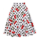 Skirt 50s 60s Retro High Waist Skater Floral Printed Pin Up Rockabilly Office Casual Women's Clothing For Party