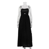 Zingj Breathable Sling High Waist French Dress 2024 Fashion Spring And Autumn New Holiday Style Dress Women-Outfit