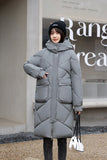 Down Cotton Jacket Female Long Over The Knee 2024 Winter Cotton-Padded Jacket Korean Version Loose Oversize Cotton-Padded Coat Design Sense Coat-Outfit