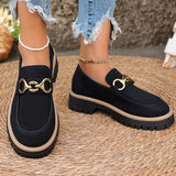 Buckle Bottom Low-Top Single-Shoe Women's Large Size British Style Retro Set Foot Single Shoes