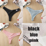 8 Colors Women's Thong G-String Cotton Thongs Women's Panties Sexy V Waist Female Underpants Pantys Lingerie