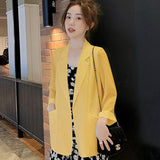 Zingj Chiffon Small Suit Coat Female Spring Summer New Korean Version Loose Design Sense Leisure Bask In Jacket