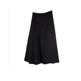 Zingj Irregular Skirt Female Medium Long Black Skirt Skirt Thin Slit Skirt High-Waist A-Line Skirt-Outfit