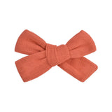 Cotton Linen Leopard Print Hair Bows With Clip For Baby Girls Plaid Hair Clips Barrettes Hairpins Headwear Hair