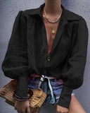 New Loose Long-Sleeved Suit Collar Shirt Lady